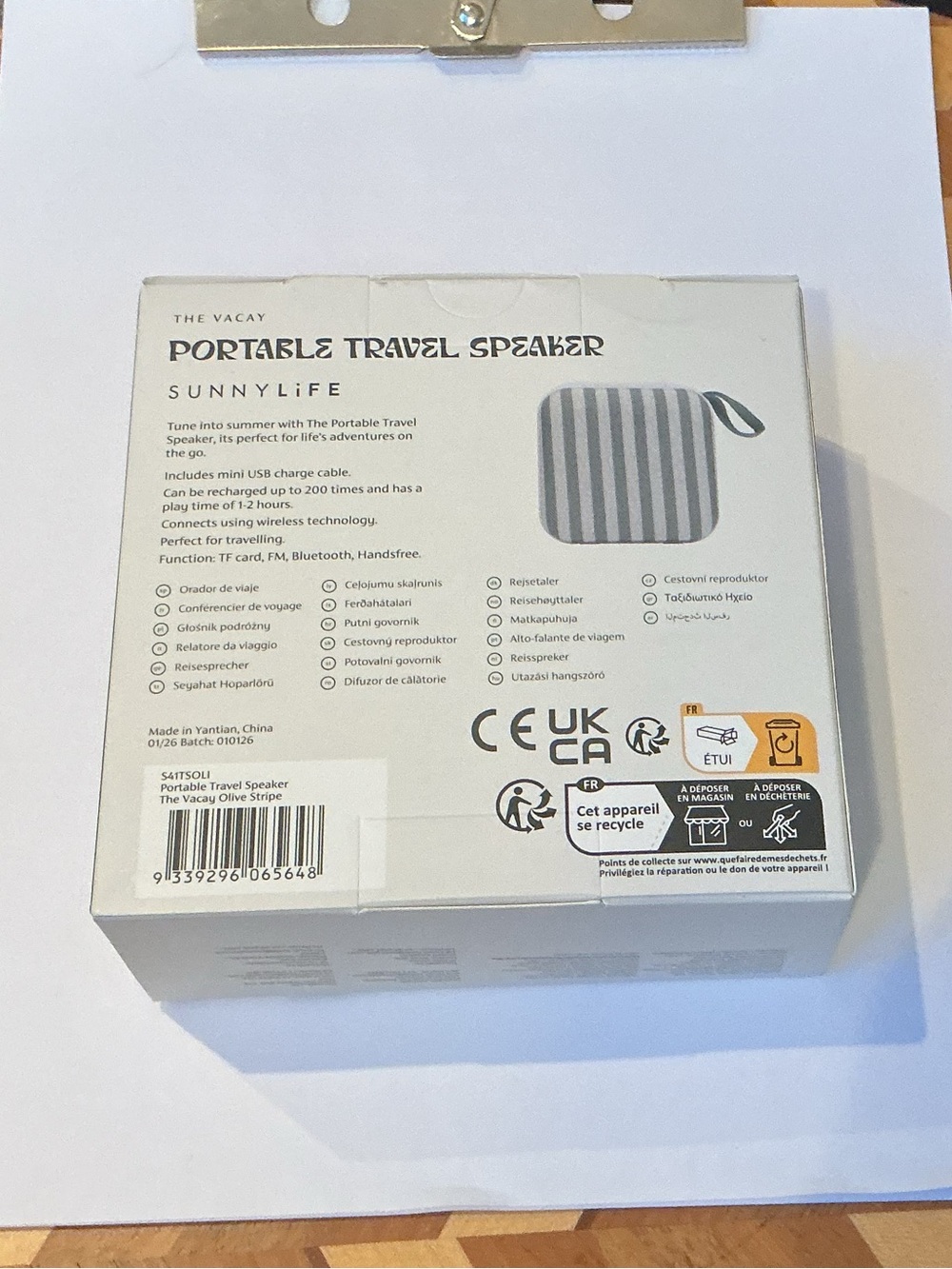 Sunnylife The Vacay Portable Travel Speaker - Picture 2 of 2